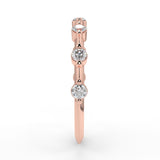 Dainty Pave Wedding Band Featuring 0.28 TCW Round Moissanite 9