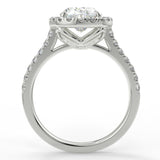 Halo Engagement Ring Featuring 1.91 CT Oval Moissanite 5