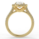 Halo Engagement Ring Featuring 1.91 CT Oval Moissanite 2