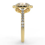 Halo Engagement Ring Featuring 1.91 CT Oval Moissanite 3