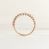 Half Eternity Wedding Band Featuring 0.54 TCW Oval Moissanite 7