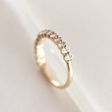 Half Eternity Wedding Band Featuring 0.54 TCW Oval Moissanite 8