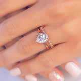 Pear Hidden Halo Lab Grown Diamond Engagement Ring