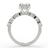 Hidden Halo Engagement Ring Featuring 1.91 CT Oval Moissanite 13