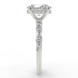 Hidden Halo Engagement Ring Featuring 1.91 CT Oval Moissanite 16