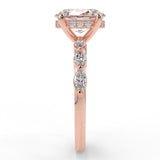 Hidden Halo Engagement Ring Featuring 1.91 CT Oval Moissanite 17