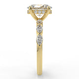 Hidden Halo Engagement Ring Featuring 1.91 CT Oval Moissanite 3