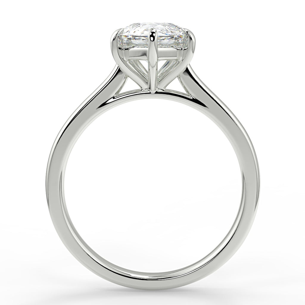 Solitaire Engagement Ring Featuring 1.33 CT Pear Moissanite 5