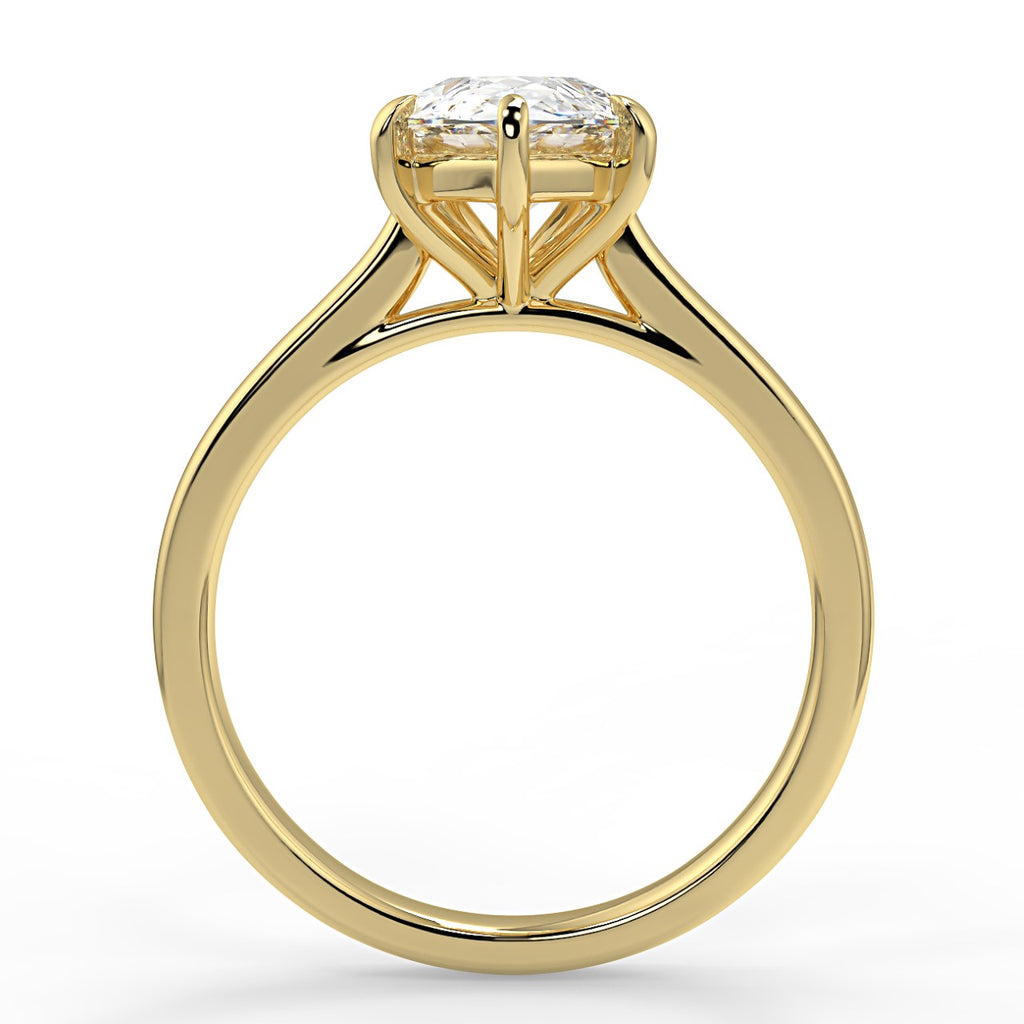 Solitaire Engagement Ring Featuring 1.33 CT Pear Moissanite 2