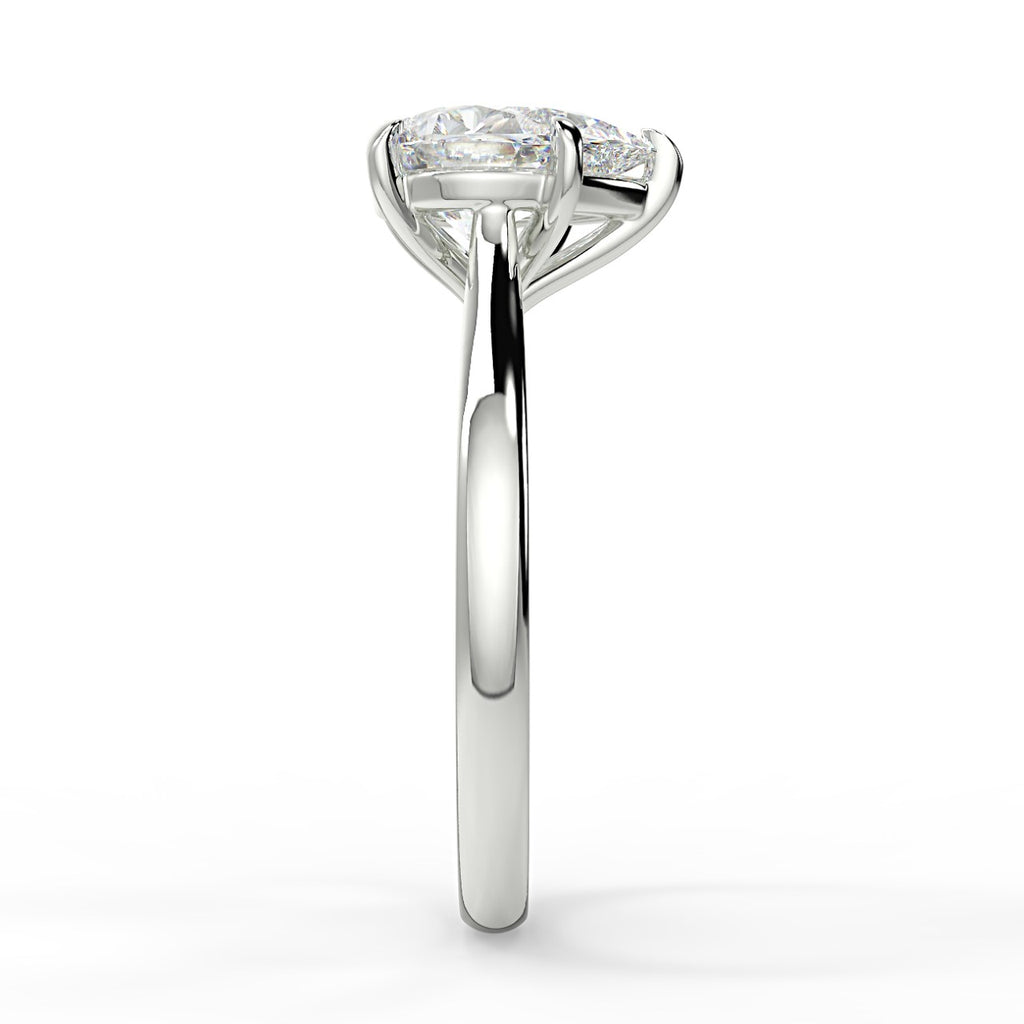 Solitaire Engagement Ring Featuring 1.33 CT Pear Moissanite 6