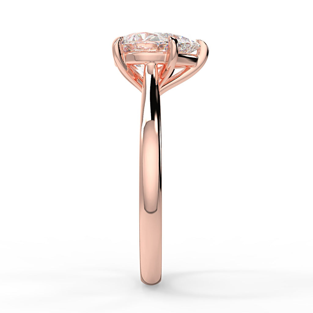 Solitaire Engagement Ring Featuring 1.33 CT Pear Moissanite 9