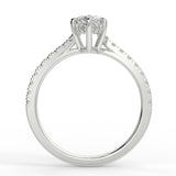 Pave Engagement Ring Featuring 0.90 CT Marquise Moissanite 4