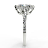 Pave Engagement Ring Featuring 0.90 CT Marquise Moissanite 5