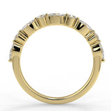 Half Eternity Wedding Band Featuring 0.95 TCW Marquise & Round Moissanite 5