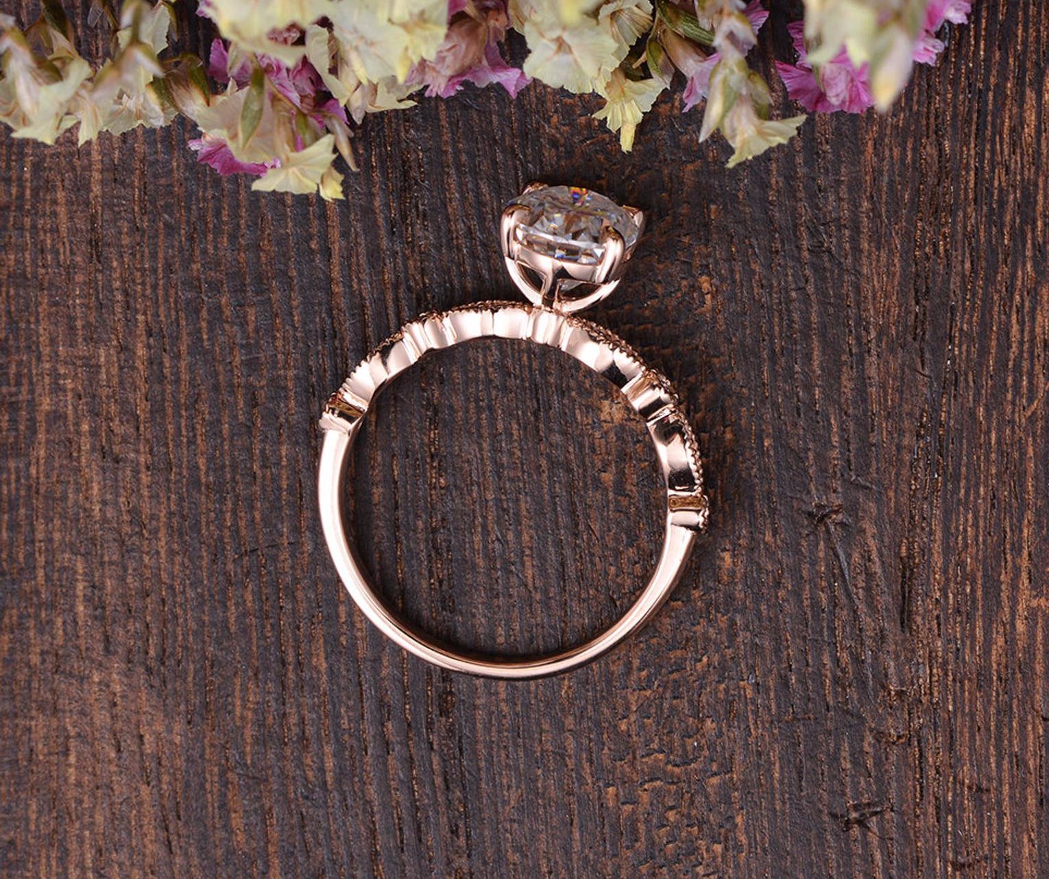 Oval Pave Lab Grown Diamond Engagement Ring