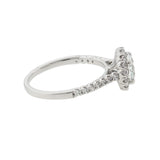 1.0 CT Round Shaped Moissanite Halo & Pave Engagement Ring