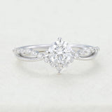 0.41 CT Round Shaped Moissanite Twisted Pave Engagement Ring 1