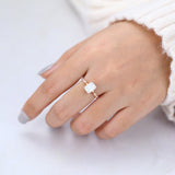 Milgrain Pave Engagement Ring Featuring 1.60 CT Emerald Moissanite 6