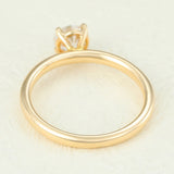 0.41 CT Round Shaped Moissanite Solitaire Engagement Ring 4