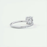 Pave Engagement Ring Featuring 2.15 CT Cushion Moissanite 3