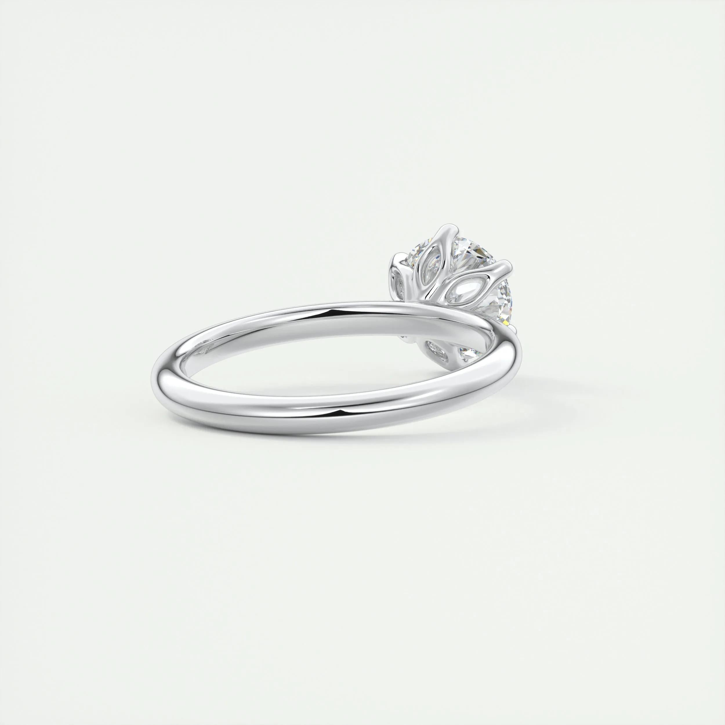 Solitaire Bezel Engagement Ring Featuring 1.35 CT Round Moissanite 3
