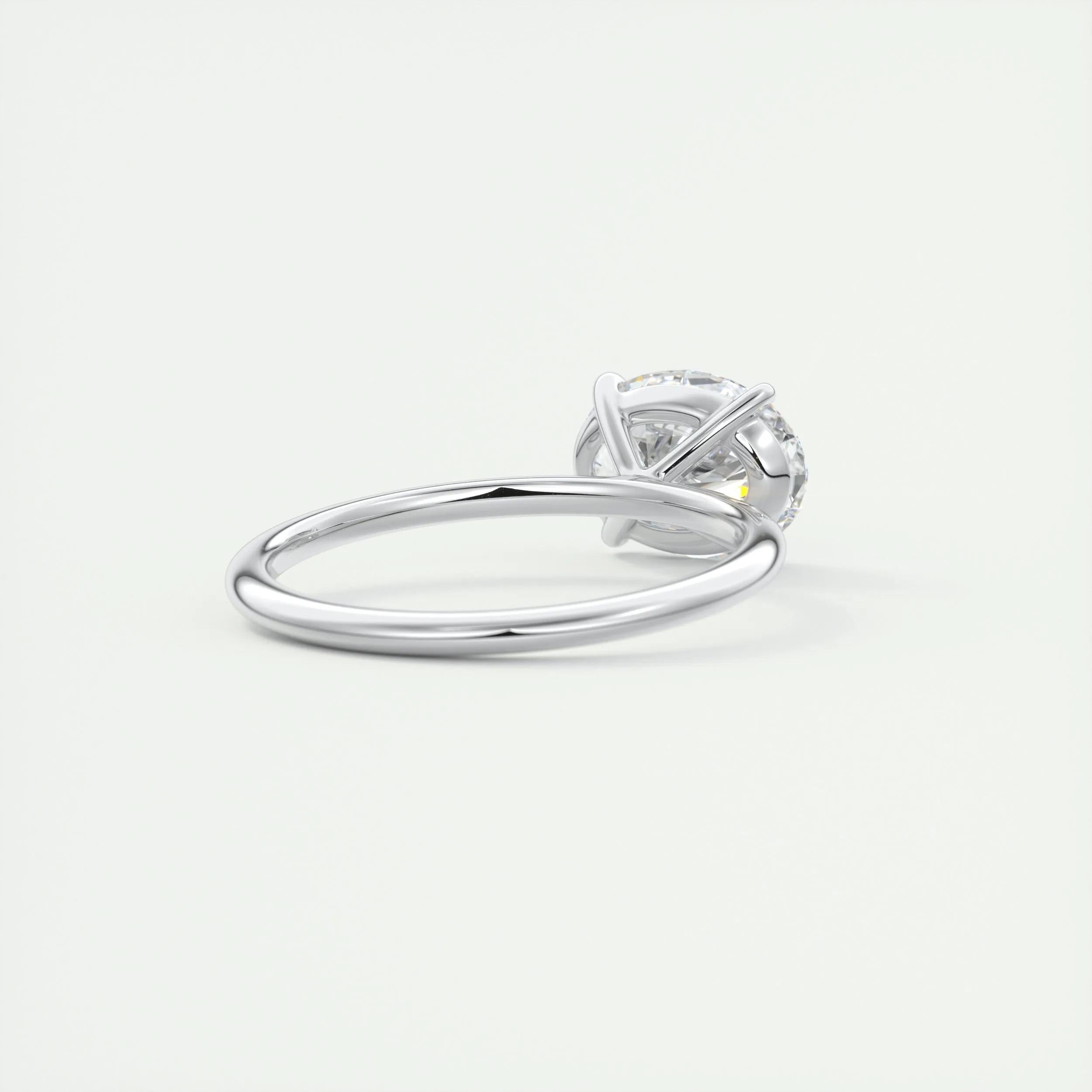 Solitaire Engagement Ring Featuring 1.91 CT Oval Moissanite 4