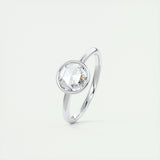 Solitaire Engagement Ring Featuring 1.19 CT Round Moissanite 4