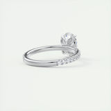 Pave Engagement Ring Featuring 1.91 CT Oval Moissanite 3