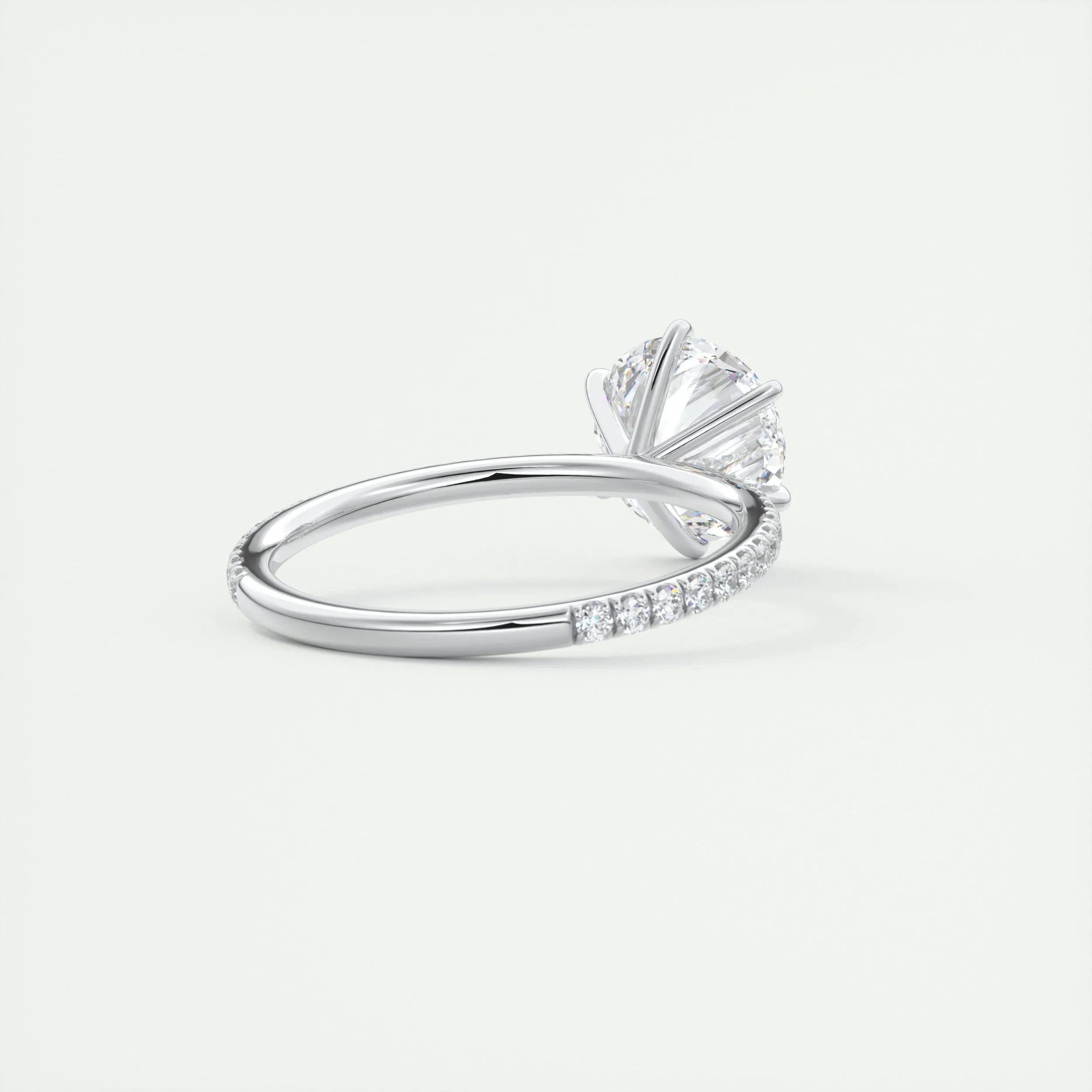 Pave Engagement Ring Featuring 2.0 CT Round Moissanite 3