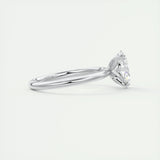 Solitaire Engagement Ring Featuring 1.91 CT Oval Moissanite 3