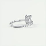 1.91 CT Emerald Shape Pave Moissanite Engagement Ring 3