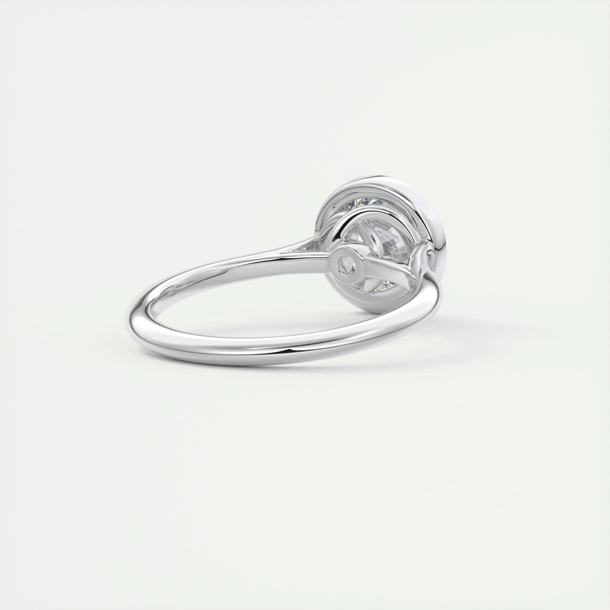 Solitaire Bezel Engagement Ring Featuring 2.0 CT Round Moissanite 3