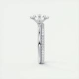 Solitaire Bezel Engagement Ring Featuring 2.0 CT Round Moissanite 5