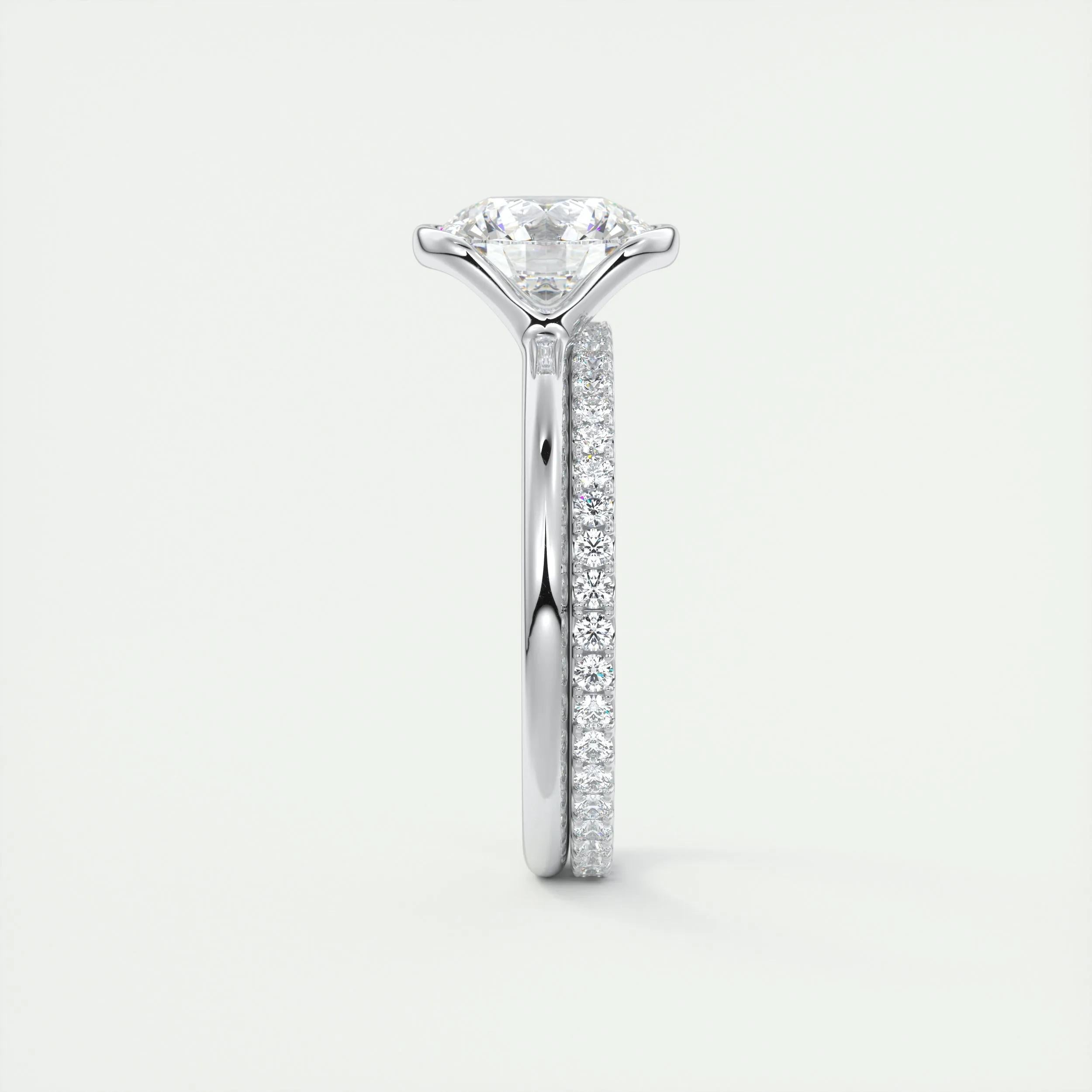 Solitaire Bezel Engagement Ring Featuring 2.0 CT Round Moissanite 5
