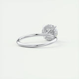 Hidden Halo Engagement Ring Featuring 2.0 CT Round Moissanite 3
