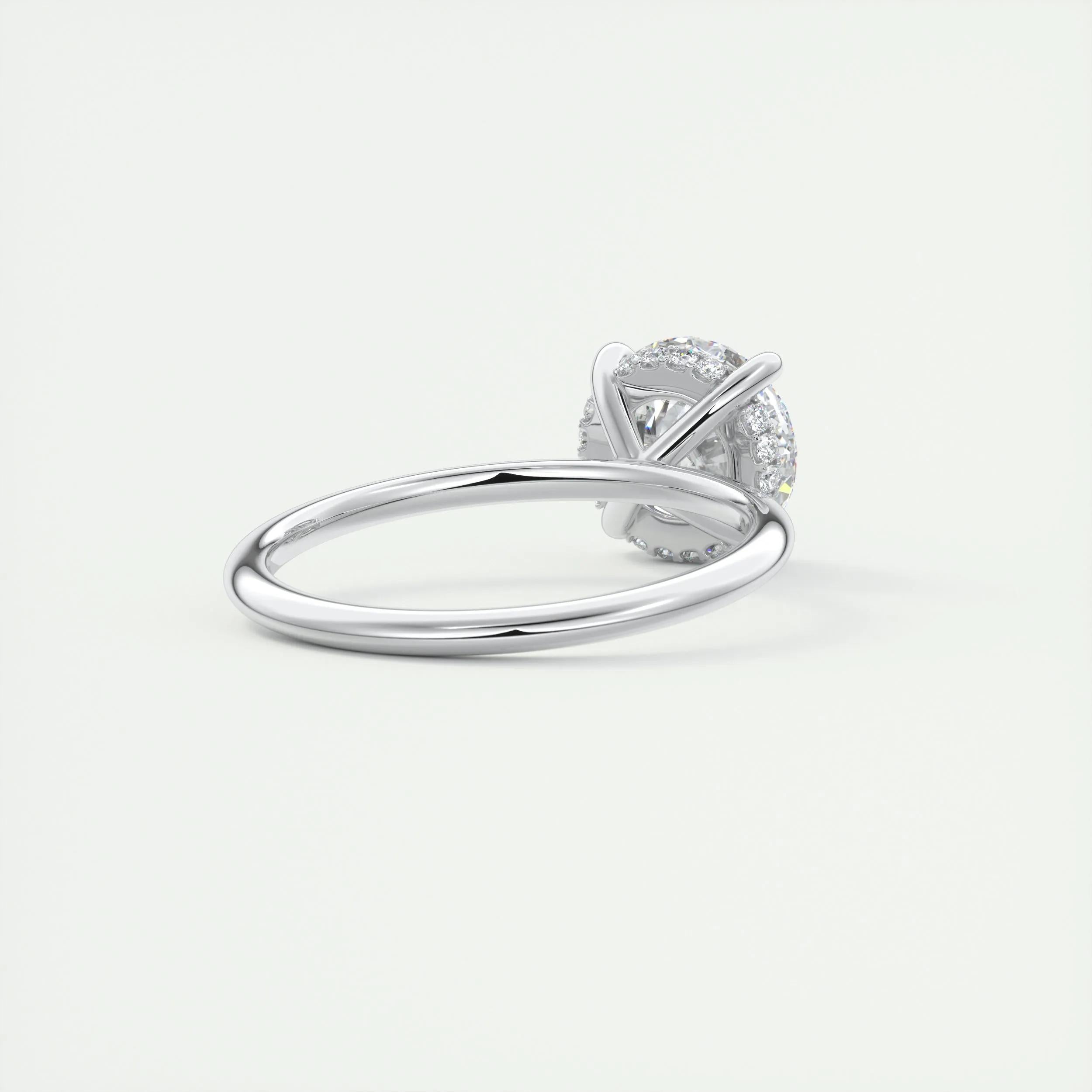 Hidden Halo Engagement Ring Featuring 2.0 CT Round Moissanite 3