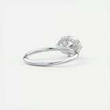 Hidden Halo Engagement Ring Featuring 1.91 CT Oval Moissanite 3