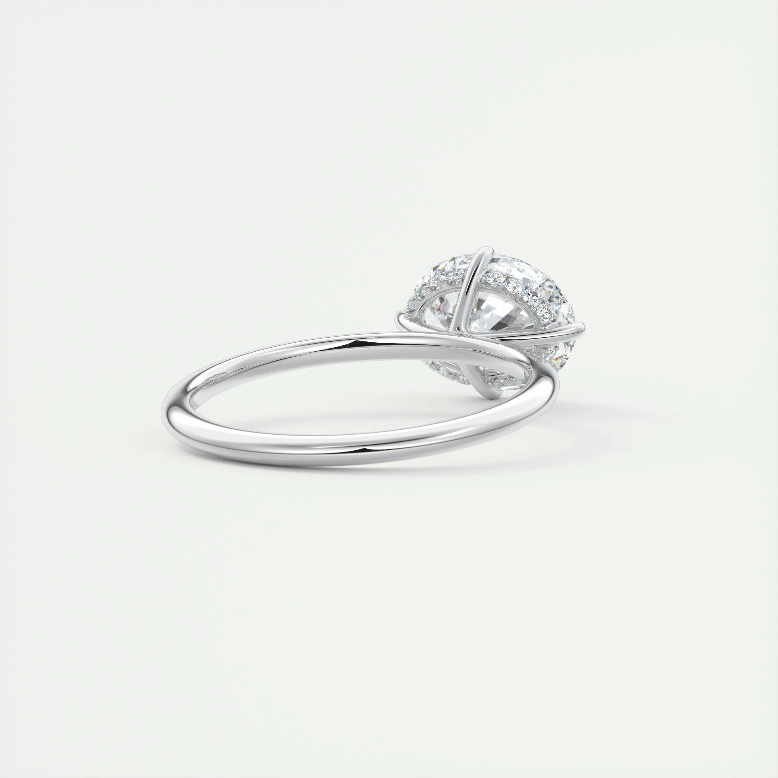 Hidden Halo Engagement Ring Featuring 1.91 CT Oval Moissanite 3