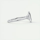 Solitaire Bezel Engagement Ring Featuring 2.03 CT Emerald Moissanite 2