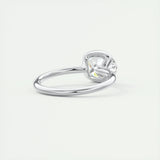 Solitaire Engagement Ring Featuring 1.91 CT Oval Moissanite 3