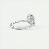 Pave Engagement Ring Featuring 1.91 CT Oval Moissanite 4