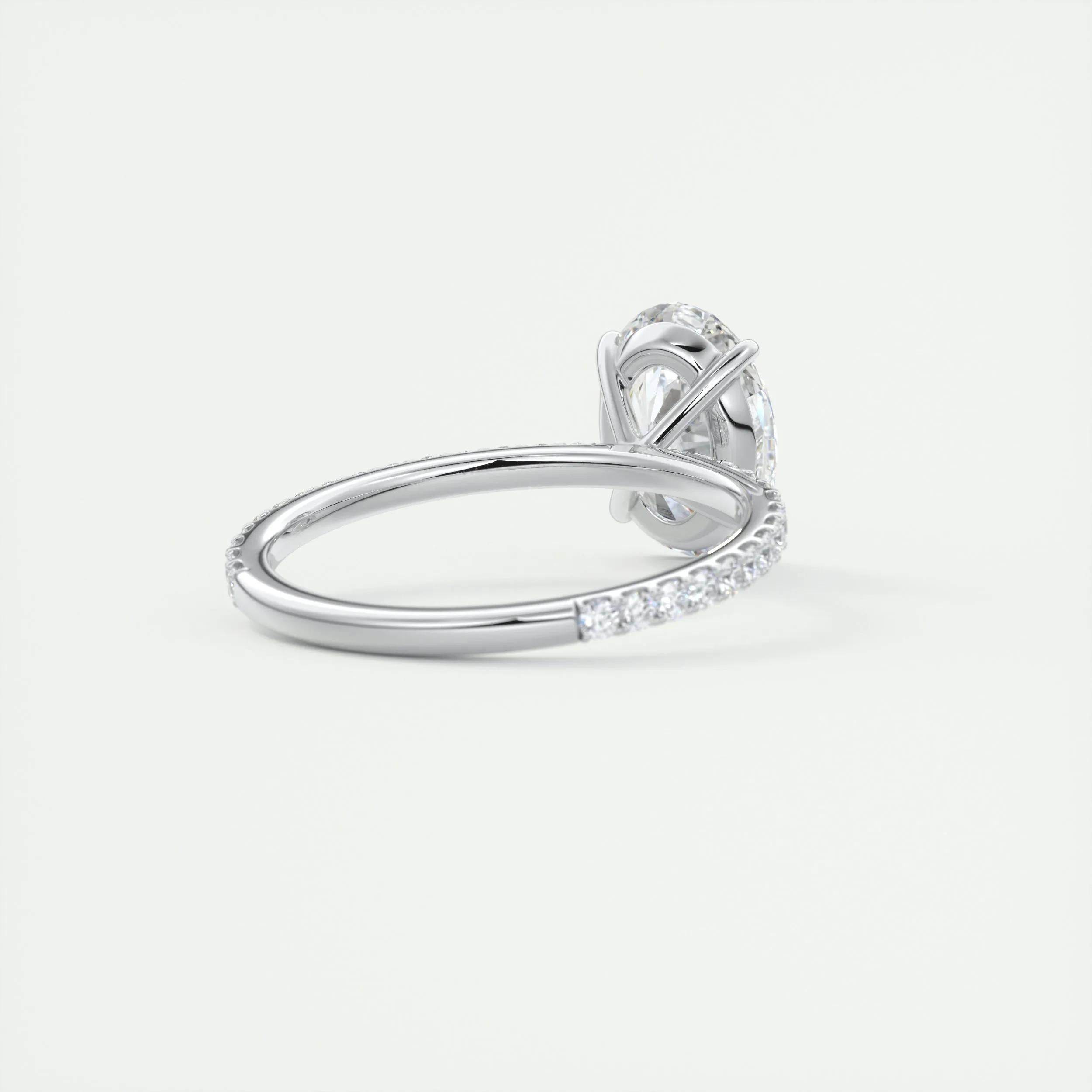 Pave Engagement Ring Featuring 1.91 CT Oval Moissanite 4