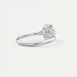 Solitaire Engagement Ring Featuring 1.35 CT Round Moissanite 3