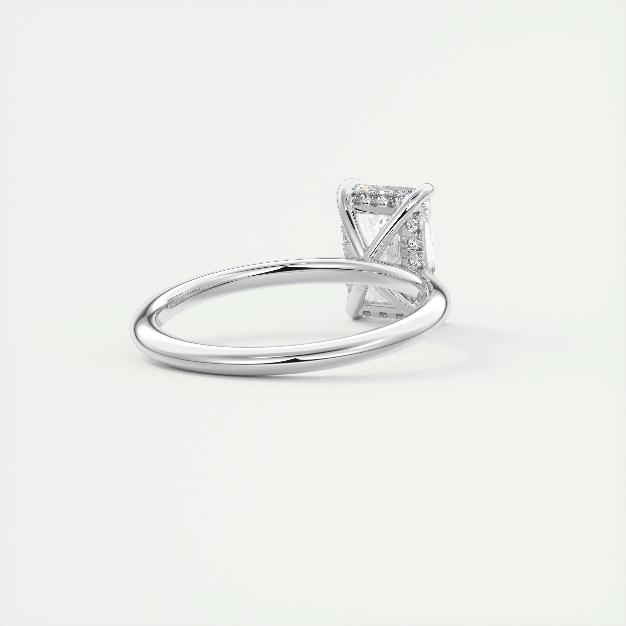 Hidden Halo Engagement Ring Featuring 2.10 CT Radiant Moissanite 3