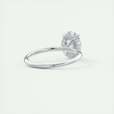 Hidden Halo Engagement Ring Featuring 1.91 CT Oval Moissanite 4