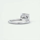 Solitaire Engagement Ring Featuring 1.91 CT East West Emerald Moissanite 3