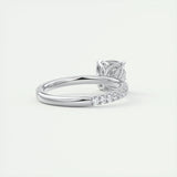Pave Engagement Ring Featuring 2.15 CT Cushion Moissanite 3