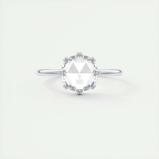 Solitaire Engagement Ring Featuring 1.35 CT Round Moissanite 1