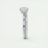 Solitaire Engagement Ring Featuring 1.49 CT Cushion Moissanite 5