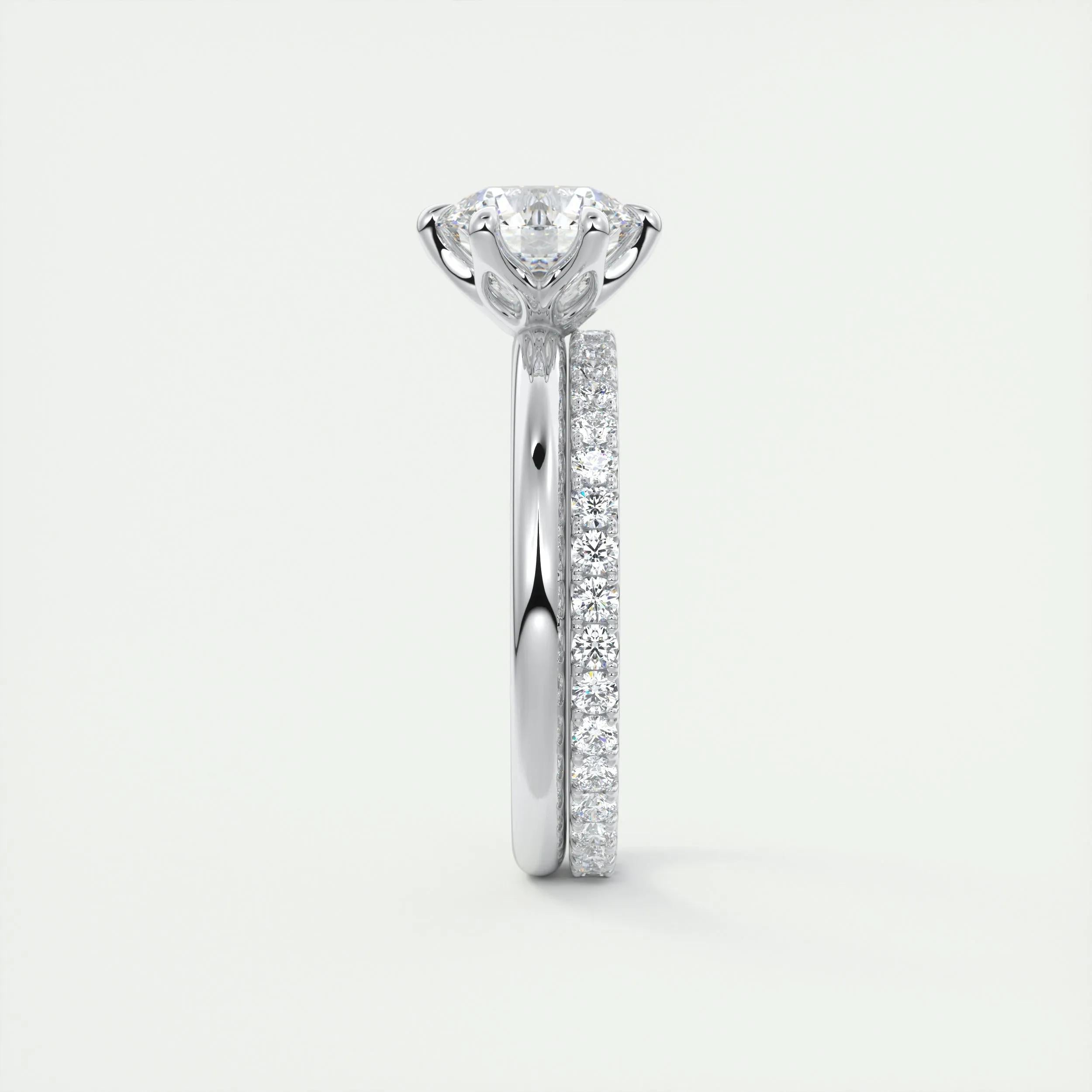 Solitaire Bezel Engagement Ring Featuring 1.35 CT Round Moissanite 5